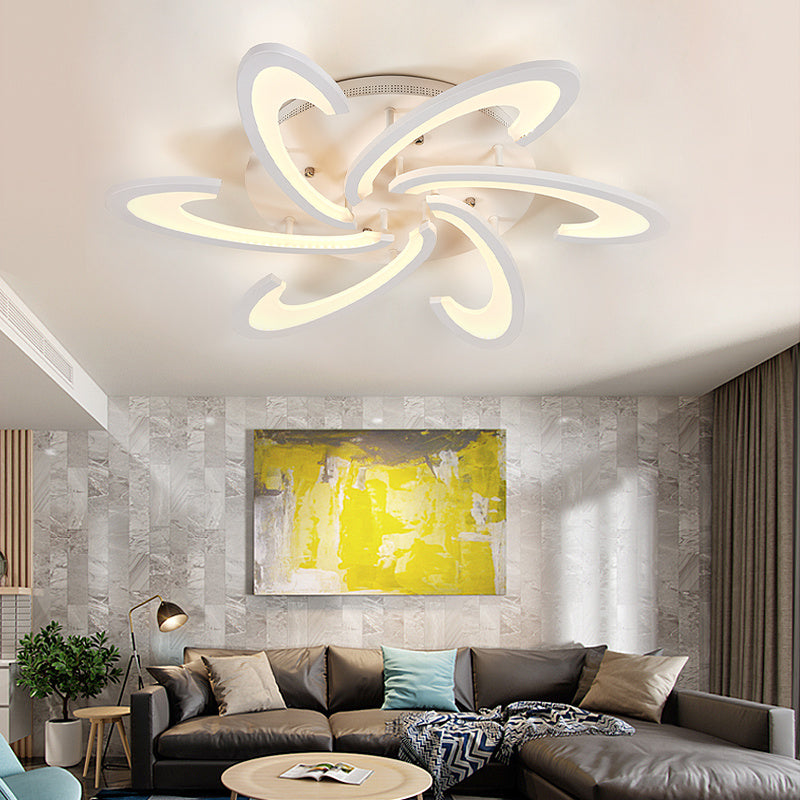 73cm Dia. Modern LED Ceiling Light Acrylic Petal Pendant Lights