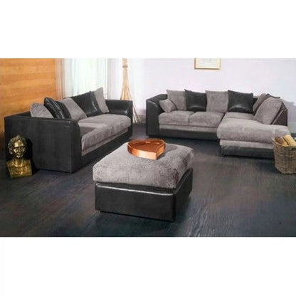 Benson 3 Seater Sofa - Black and Grey