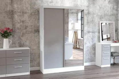 Birlea Lynx 2 Door Mirrored Sliding Wardrobe - 5 Colours