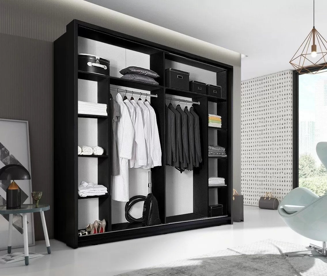 Artisan XIV 2-Door Sliding Wardrobe 220cm - White, Black