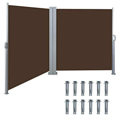 Retractable Double Side Awning in Brown