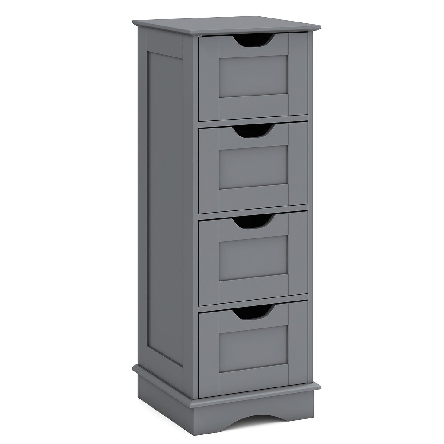 4-Drawer Bathroom Cabinet Narrow Floor Standing Cabinet-Grey