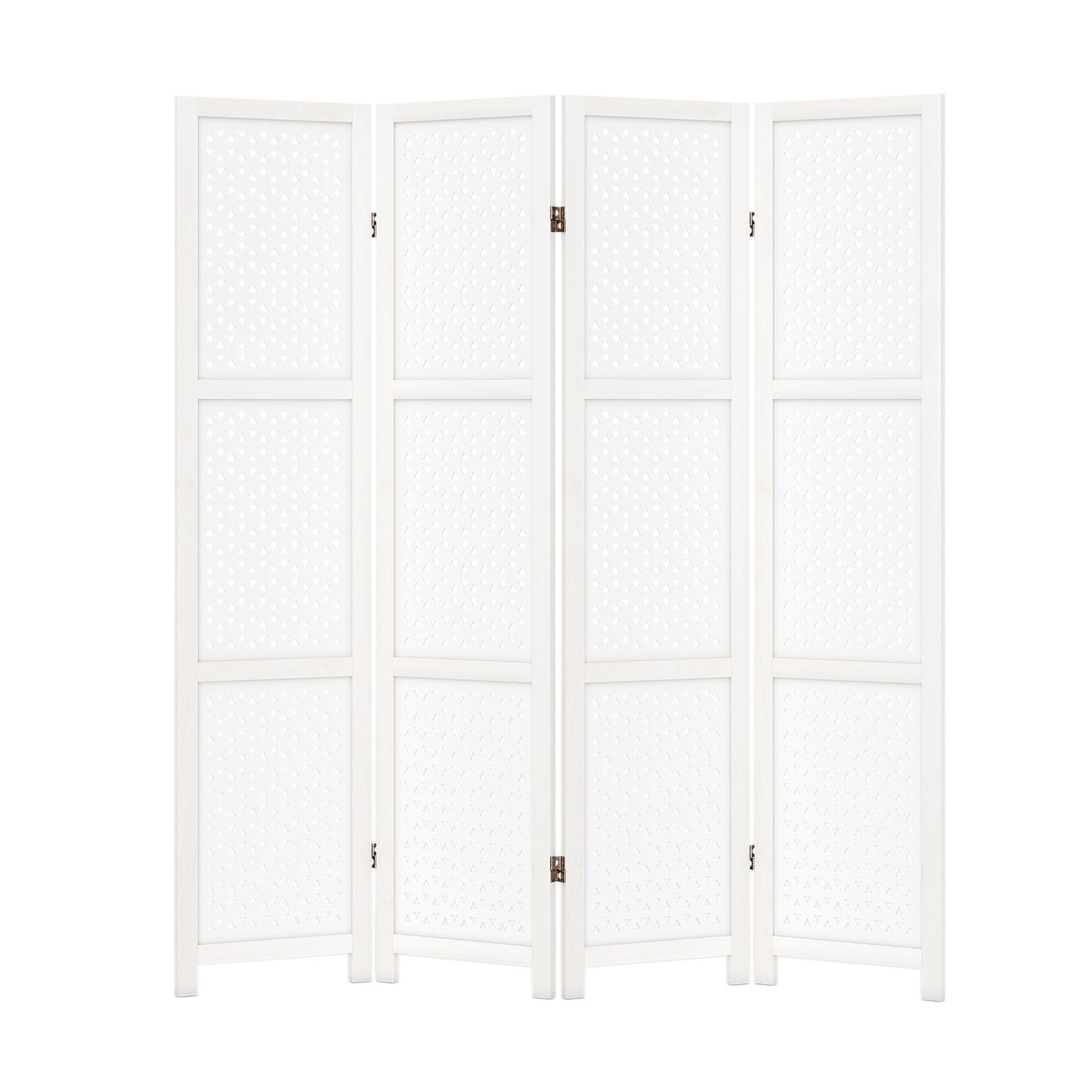 4-Panel Folding Room Divider 170cm Tall Carved Privacy Screen-4-Panel