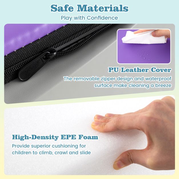 4 pcs. Foam building blocks for romping &amp; climbing giant building blocks large building blocks blue + purple