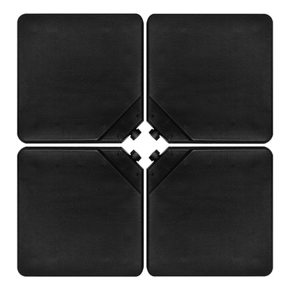 4 Pieces Portable Square Outdoor Umbrella Base with Handle