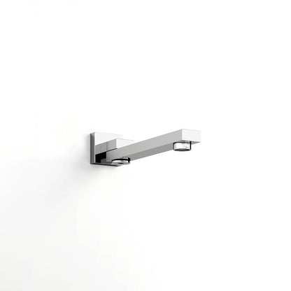 Sliver/Black Chrome Plated Square Concealed Showerhead and Handshower Mixer Set