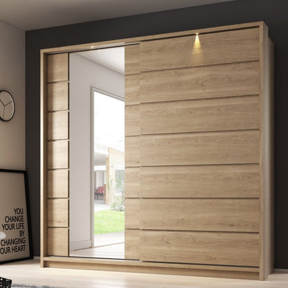 Artisan XV 2-Door Sliding Wardrobe 220cm - Shetland Oak