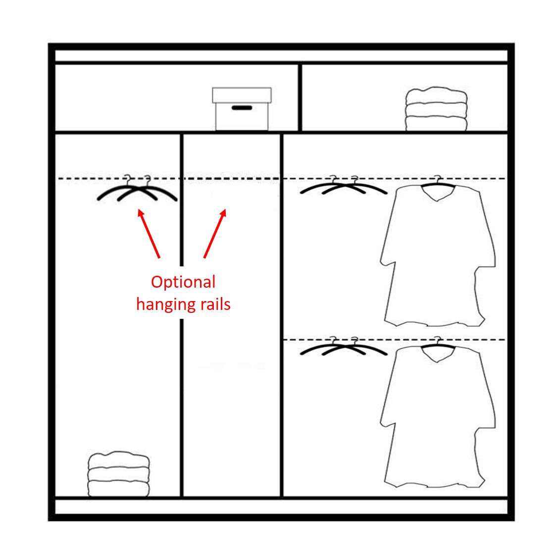 VISTA 203cm Sliding Door Wardrobe Black