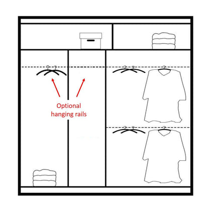 VISTA 203cm Sliding Door Wardrobe Black
