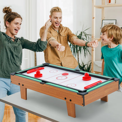 4 in 1 Combo Game Table Set Foosball Table with Billiards-Natural