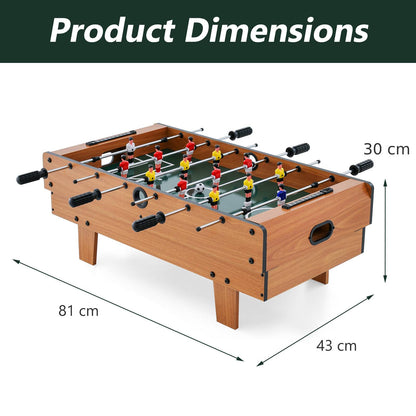 4 in 1 Combo Game Table Set Foosball Table with Billiards-Natural