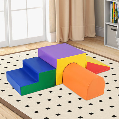 4-Piece Climb and Crawl Foam Block Play Set for Infant Baby-Multicolour