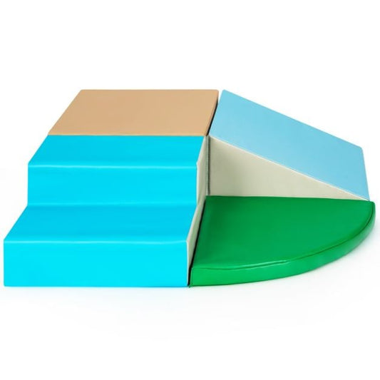 4 Pieces Indoor Toddler Playtime Corner Climber Play Set-Blue