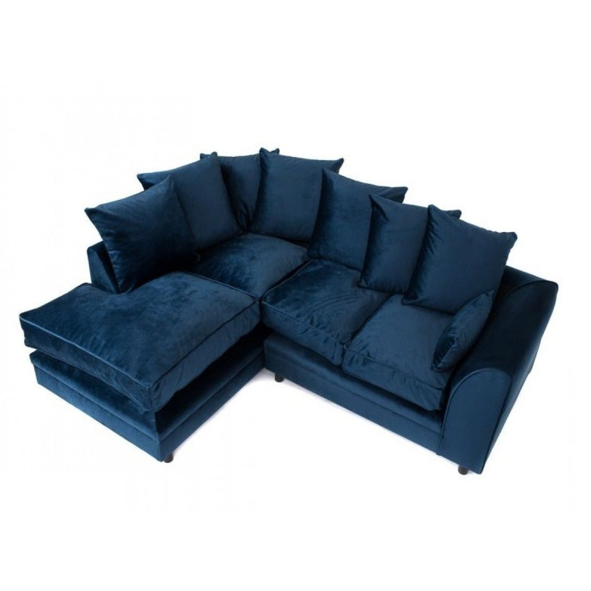 Chicago Velvet Corner Sofa - Dark Grey