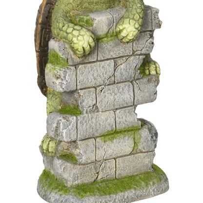 Outsunny Vivid Tortoise Art Sculpture with Solar LED Light, Colourful Garden√Ç Statue, Outdoor Ornament Home Decoration for Porch, Deck, Grass