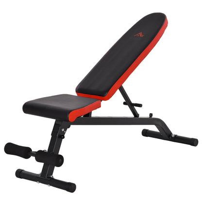 HOMCOM Sit-Up Dumbbell Bench Adjustable Backpad & Seat Foldable Design Exercise Machine