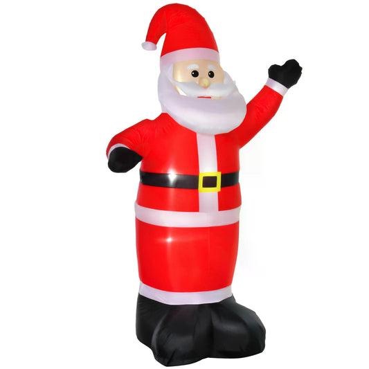 HOMCOM 8ft Inflatable Christmas Santa Claus Xmas Decoration with LED Holiday Air Blown Yard Outdoor DŽcor