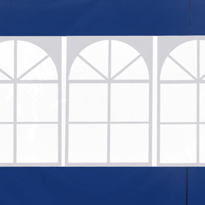 Outsunny 3 Meters Gazebo Replaceable Exchangeable Side Panel Wall Panels Walls With Window, Blue