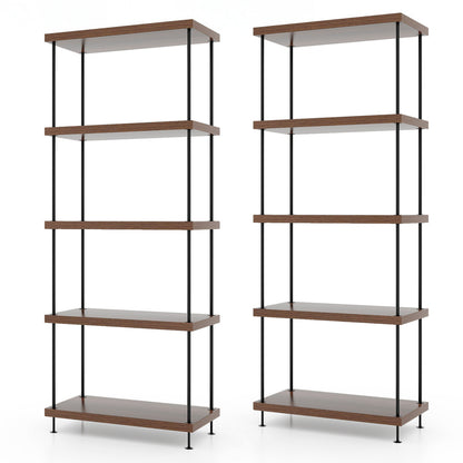 5-Tier Multipurpose Display Rack with Metal Frame 2 Pack