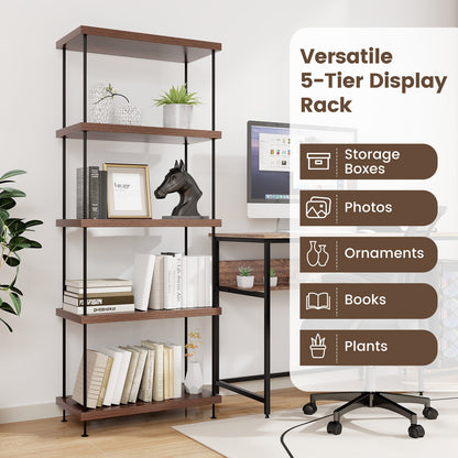 5-Tier Multipurpose Display Rack with Metal Frame 2 Pack