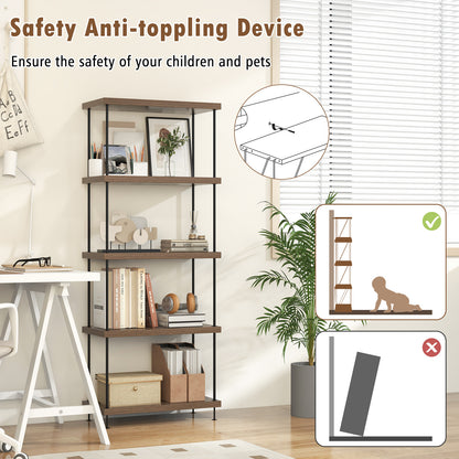 5-Tier Multipurpose Display Rack with Metal Frame 2 Pack