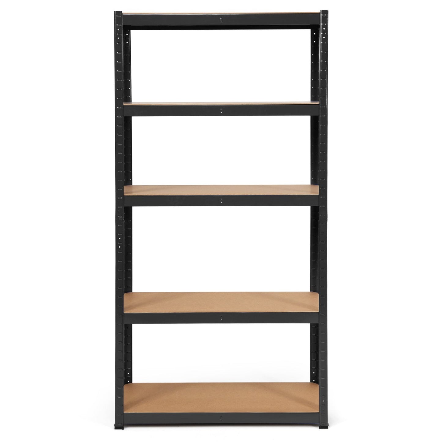5-Tier Storage Rack with Boltless Shelving and Adjustable Shelves-Black