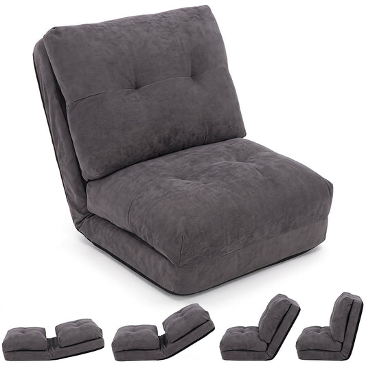 5-Level Adjustable Floor Chair in Grey