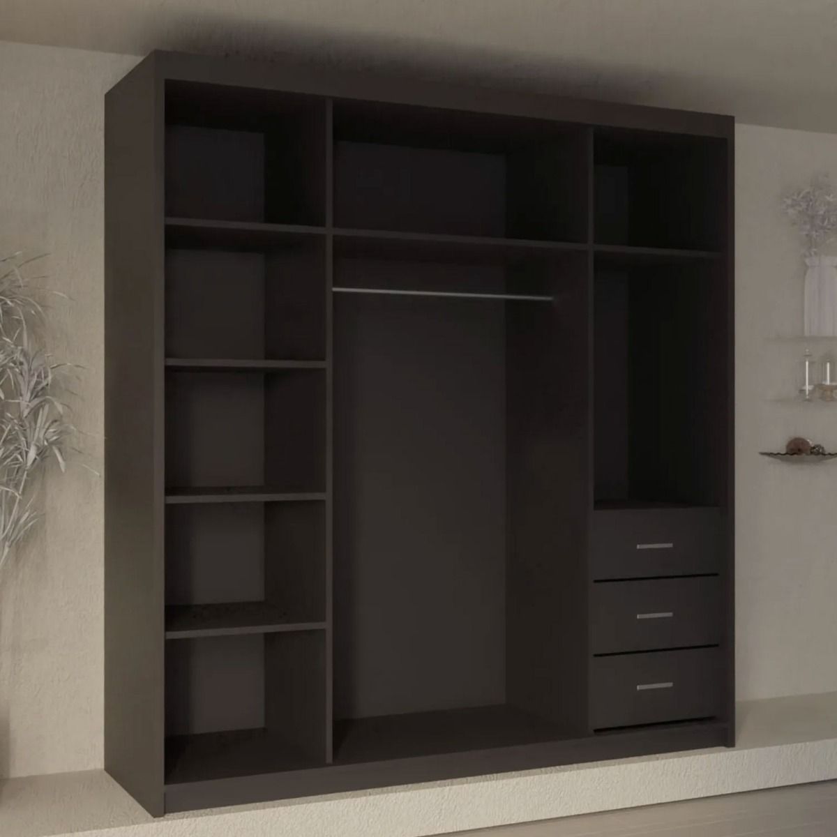 Castle Grey Fully Mirrored Sliding Door Wardrobe - 150cm and 200cm