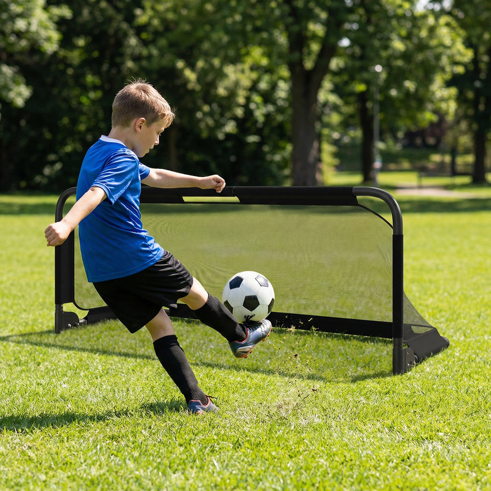5 x 2 FT Foldable Soccer Goal for Kids with Net and Ground Stakes ...