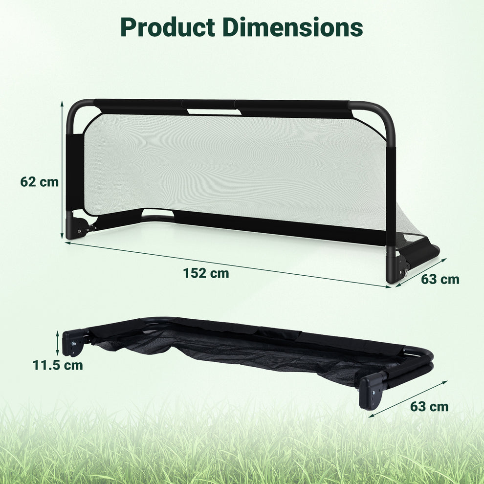 5 x 2 FT Foldable Soccer Goal for Kids with Net and Ground Stakes ...