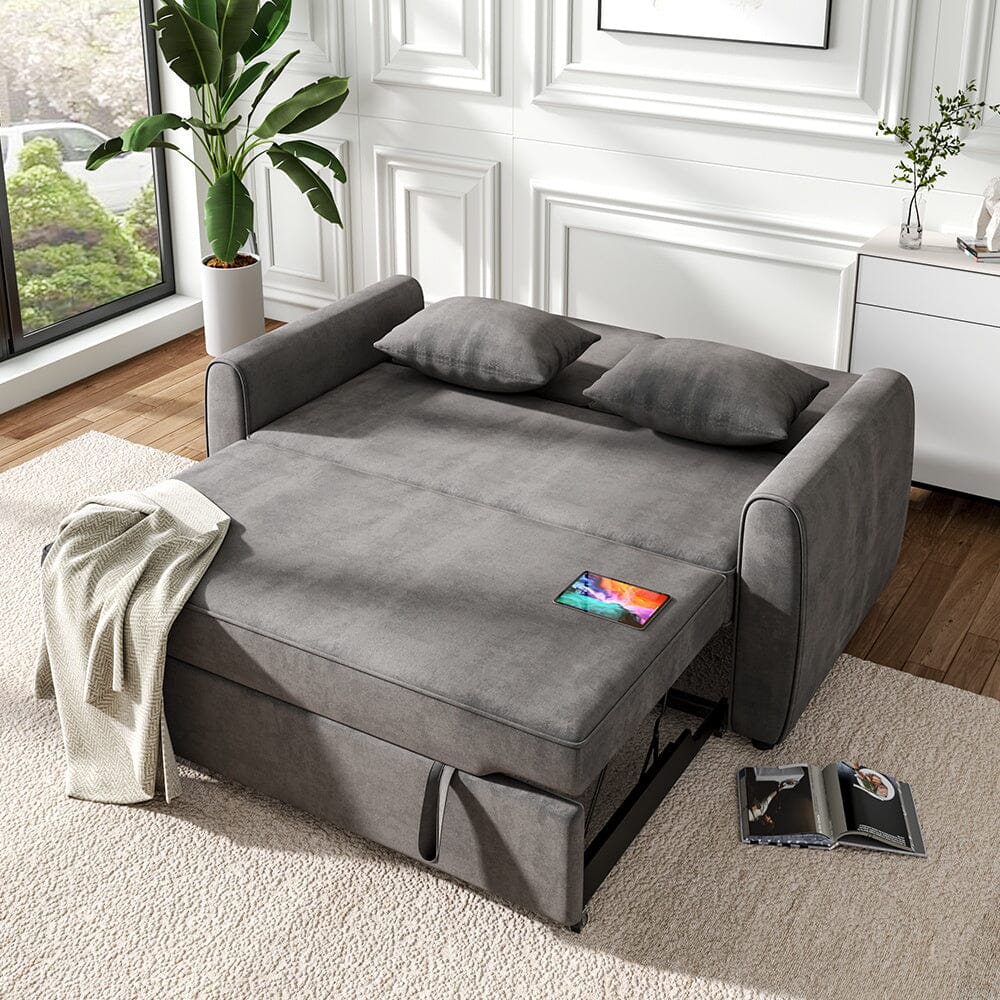 3 in 1 Grey Convertible Sofa Bed lounger 164cm Wide