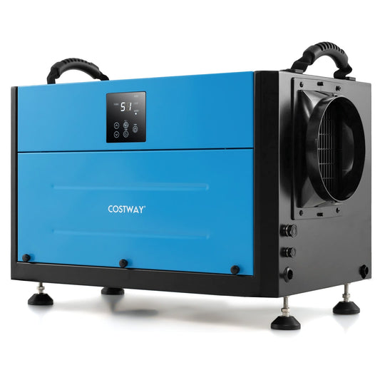 50/70L/Day Crawl Space Dehumidifier with 3 Modes and 24H Timer-Blue-70L