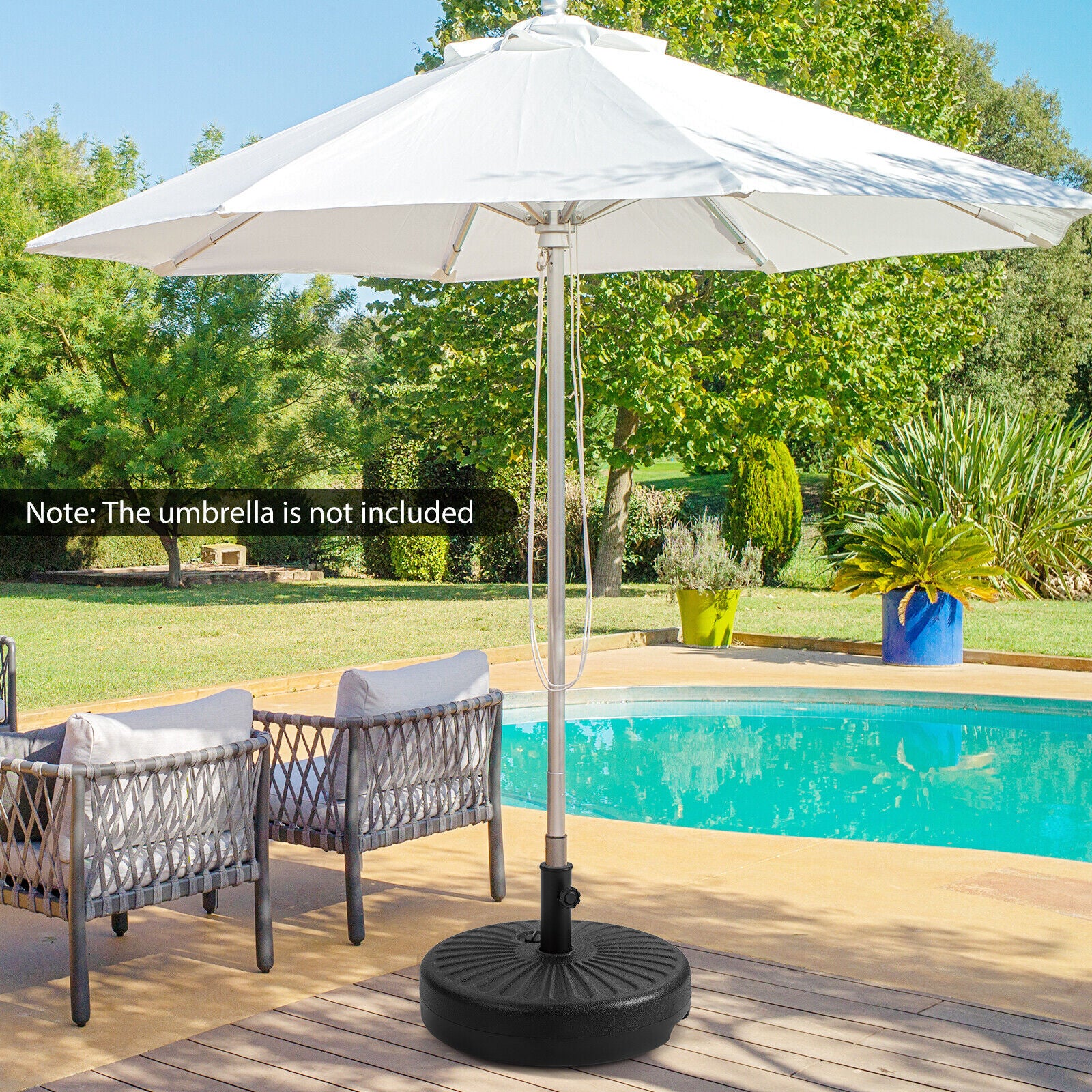50CM Fillable Round Heavy-Duty Umbrella Base Stand