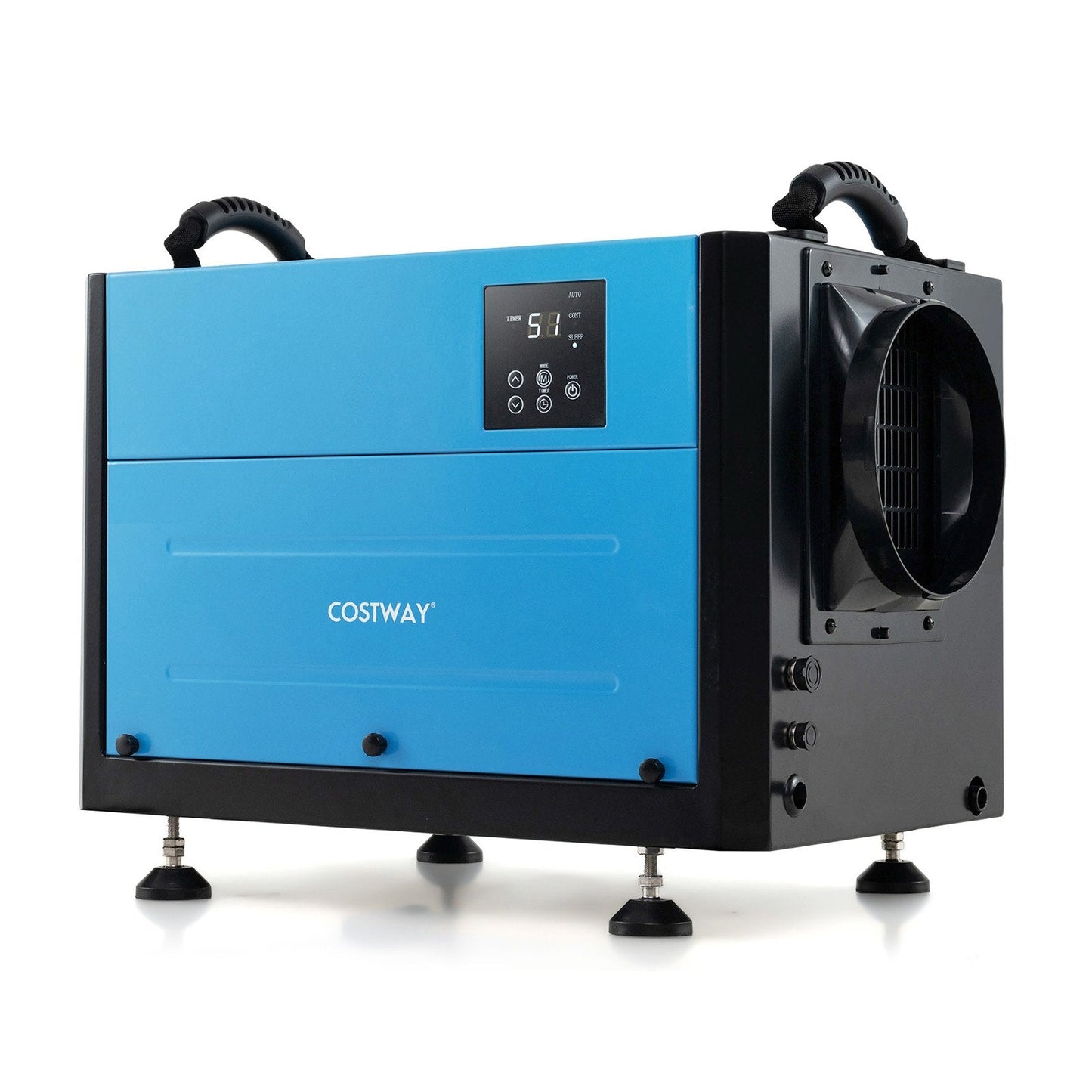 50/70L/Day Industrial Dehumidifier with Pump and Drain Hose-Blue-50L