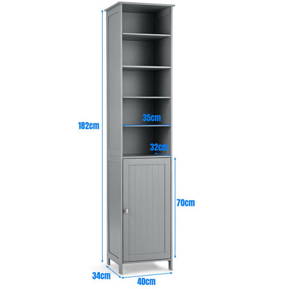 7-Tier Tall Freestanding Cabinet-Grey