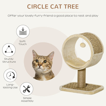 PawHut Cat tree Tower Climbing Activity Center Kitten Furniture w/ Scratching Post Toy