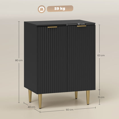 HOMCOM Adjustable Shelf Sideboard - Black