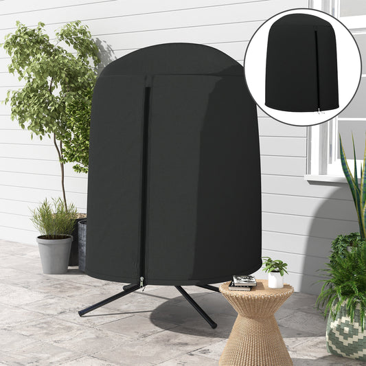 Outsunny 190 x 128cm Wiszący pokrowiec na krzesło Egg Chair - czarny