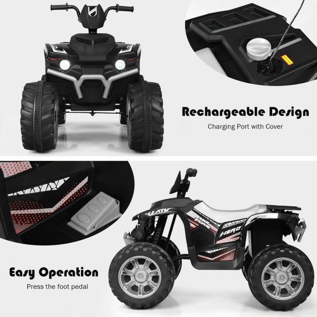 12v Electric Kids Ride On ATV / Quad Bike-Black