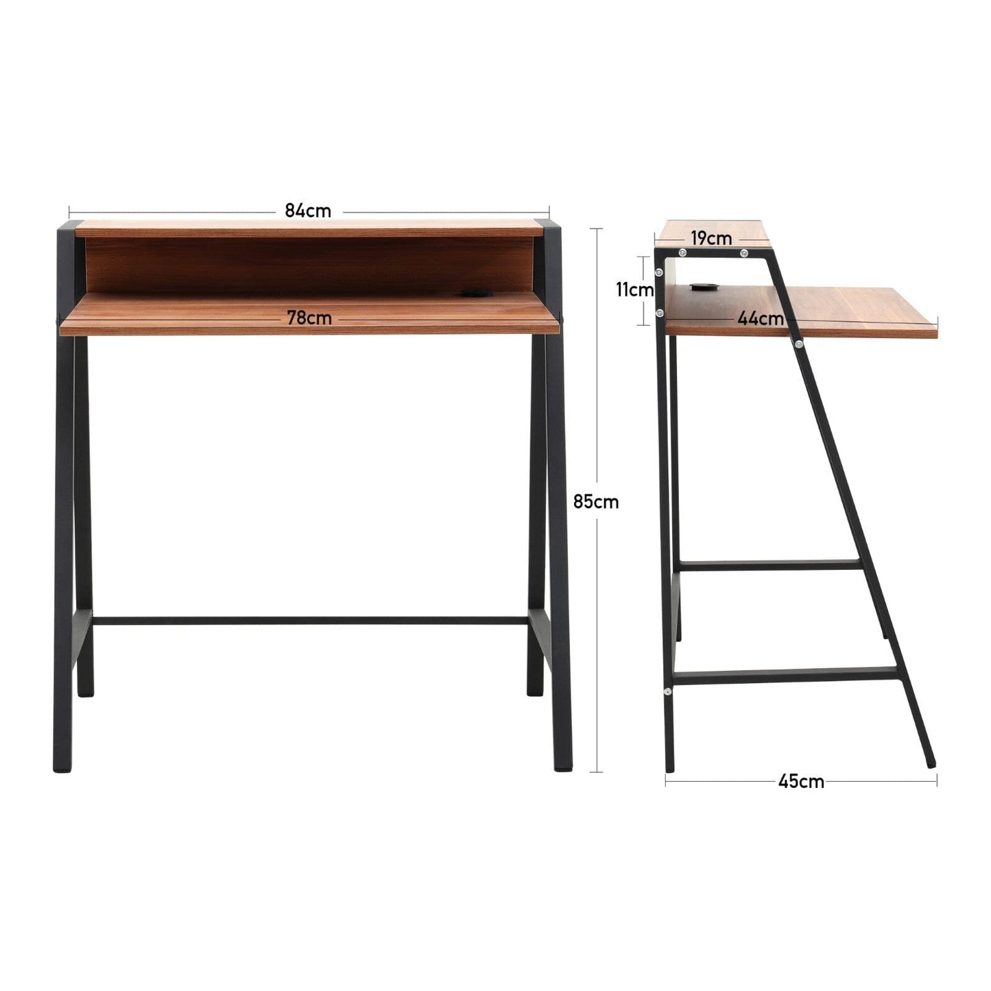Modern Office Table Compact Wooden Computer Desk Laptop Burlywood