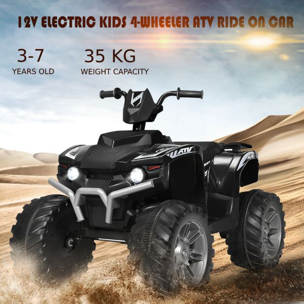 12v Electric Kids Ride On ATV / Quad Bike-Black