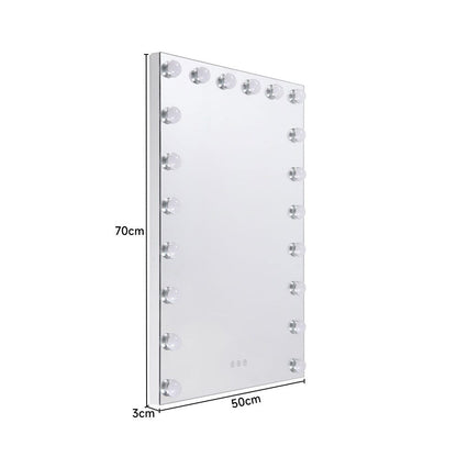 Rectangle Hollywood Vanity Mirror with 20 Dimmable LED Bulbs