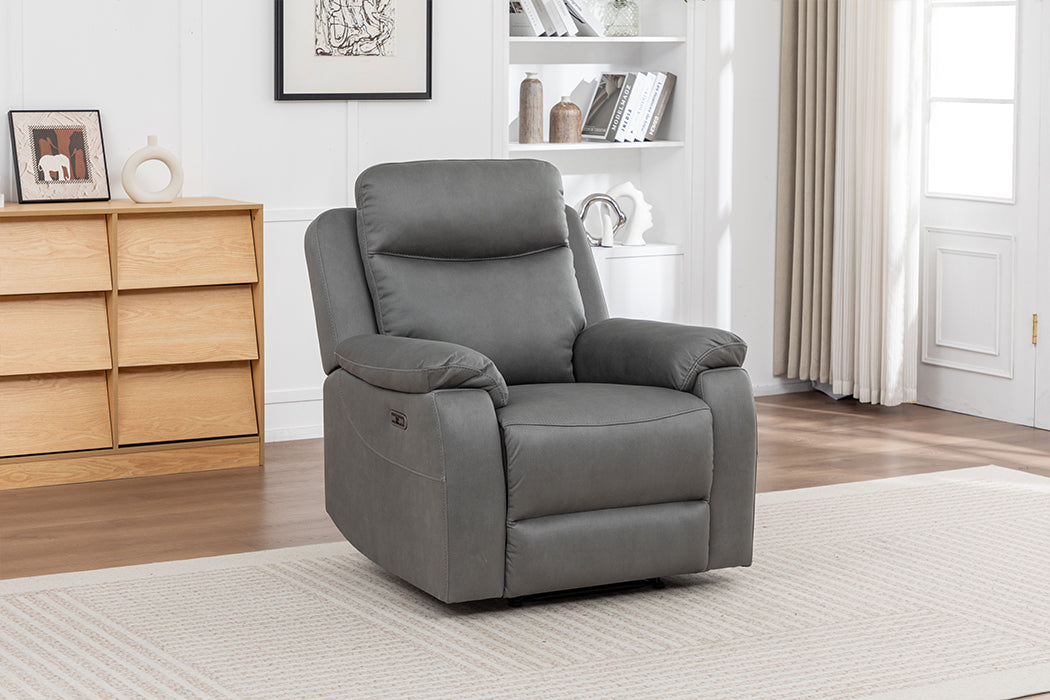 Corley 3 Seater Sofa Grey  (Recliner)
