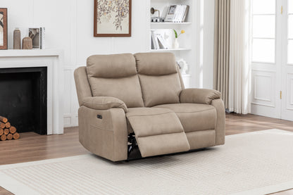 Corley 3 Seater Sofa Beige Stone (Recliner)