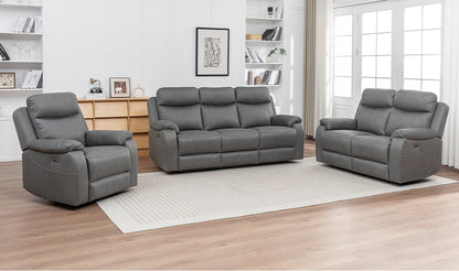 Corley 3 Seater Sofa Grey  (Recliner)