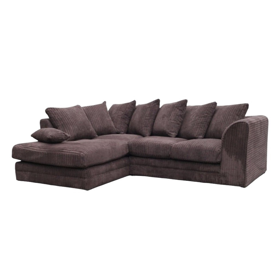 Desmond Jumbo Cord Corner Sofa - Mink and Other Colours