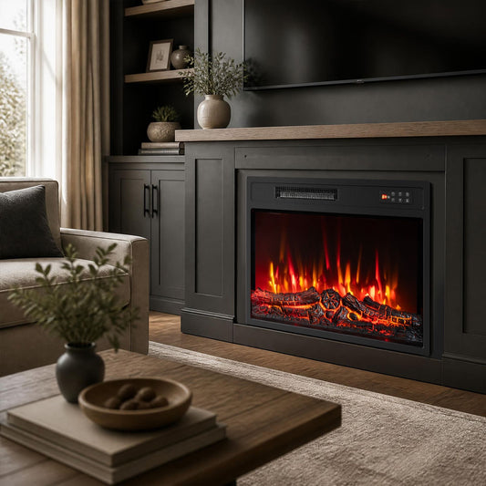 62 cm Electric Fireplace Insert with Low Noise and Remote Control Touch Panel