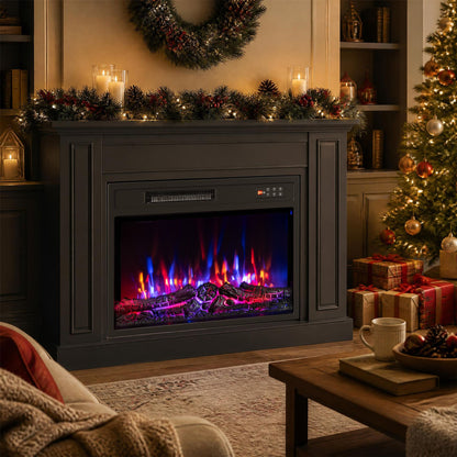 62 cm Electric Fireplace Insert with Low Noise and Remote Control Touch Panel