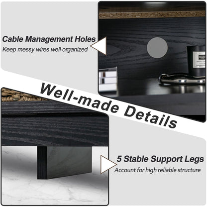 58 Inch TV Stand and Electric Fireplace Bundle with Remote Control