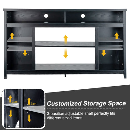 58 Inch TV Stand and Electric Fireplace Bundle with Remote Control